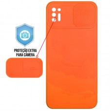 Capa para Motorola Moto G9 Plus - Emborrachada Cam Protector Laranja